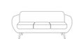 Sofa icon. Couch line symbol. Vector illustration